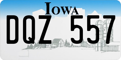 IA license plate DQZ557