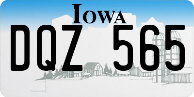 IA license plate DQZ565