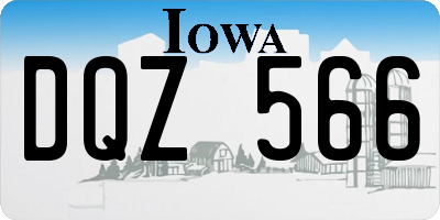 IA license plate DQZ566
