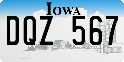 IA license plate DQZ567