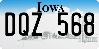 IA license plate DQZ568
