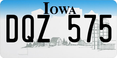 IA license plate DQZ575