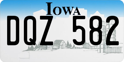 IA license plate DQZ582