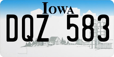IA license plate DQZ583