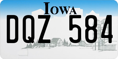 IA license plate DQZ584