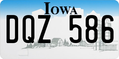 IA license plate DQZ586