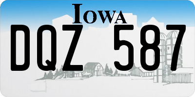 IA license plate DQZ587