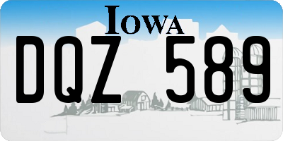 IA license plate DQZ589