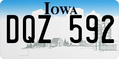 IA license plate DQZ592