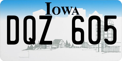 IA license plate DQZ605