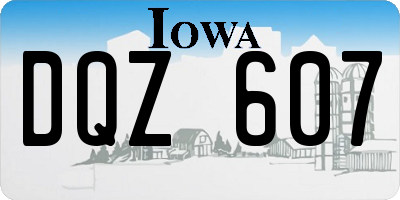 IA license plate DQZ607