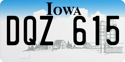 IA license plate DQZ615