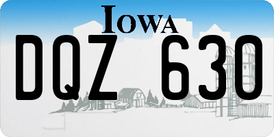 IA license plate DQZ630
