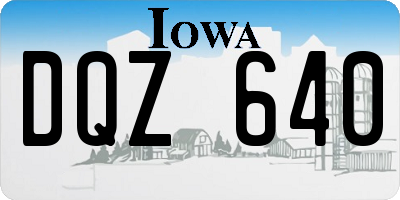 IA license plate DQZ640