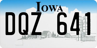 IA license plate DQZ641