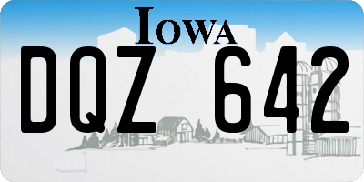 IA license plate DQZ642