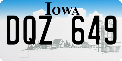 IA license plate DQZ649