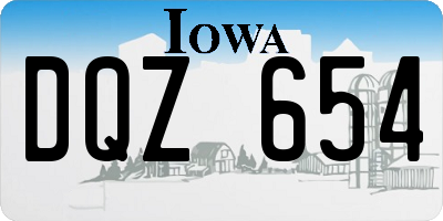 IA license plate DQZ654