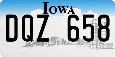 IA license plate DQZ658