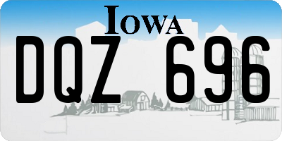 IA license plate DQZ696