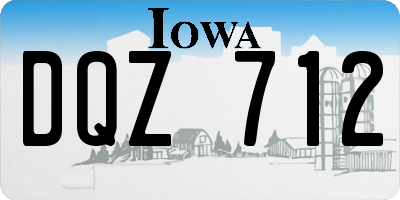 IA license plate DQZ712