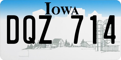 IA license plate DQZ714