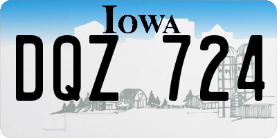 IA license plate DQZ724