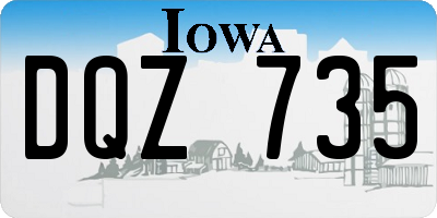 IA license plate DQZ735