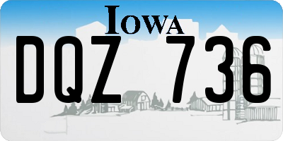 IA license plate DQZ736