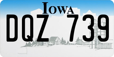 IA license plate DQZ739