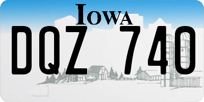 IA license plate DQZ740