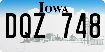 IA license plate DQZ748