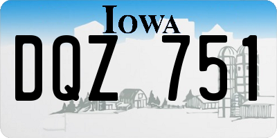 IA license plate DQZ751