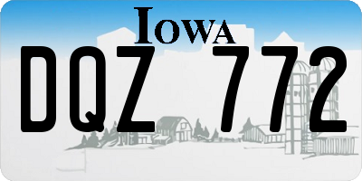 IA license plate DQZ772