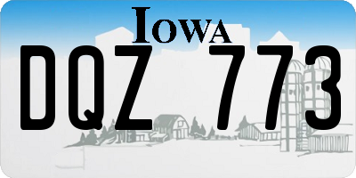 IA license plate DQZ773