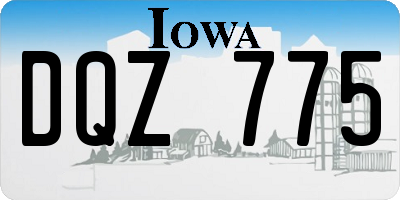 IA license plate DQZ775