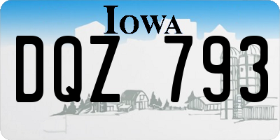 IA license plate DQZ793