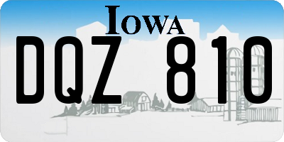 IA license plate DQZ810