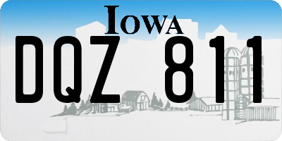 IA license plate DQZ811