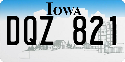IA license plate DQZ821