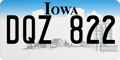IA license plate DQZ822