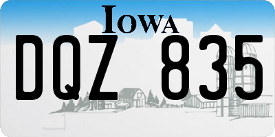 IA license plate DQZ835