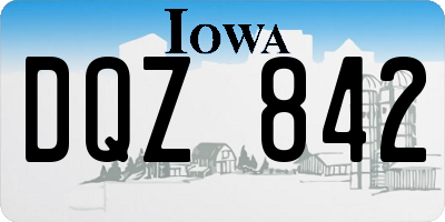 IA license plate DQZ842