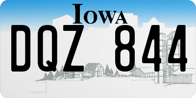 IA license plate DQZ844