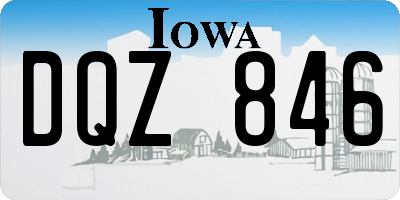 IA license plate DQZ846