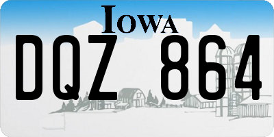 IA license plate DQZ864