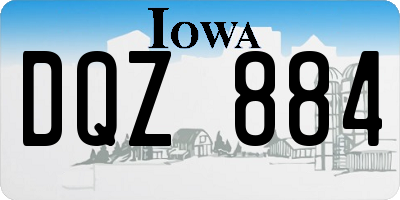 IA license plate DQZ884