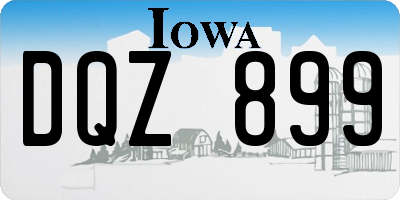 IA license plate DQZ899