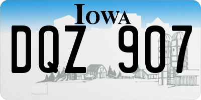 IA license plate DQZ907