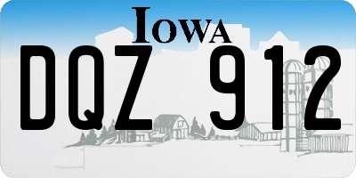 IA license plate DQZ912